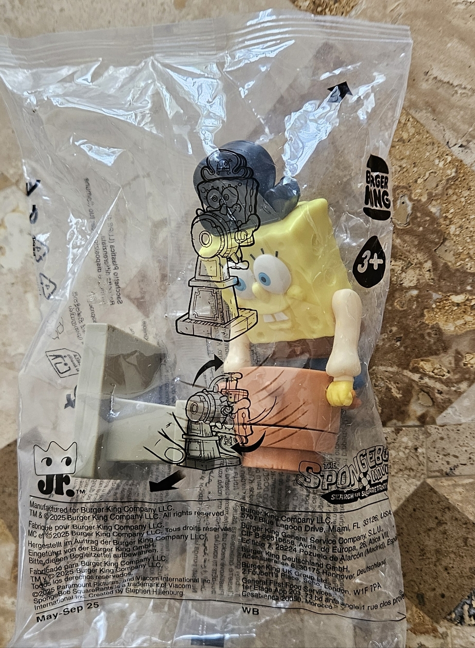 Burger King Spongebob Search For Squarepants Movie 2025 Kids Meal Toy Figure